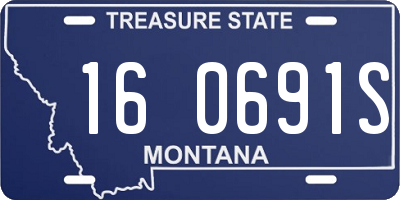 MT license plate 160691S