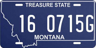 MT license plate 160715G