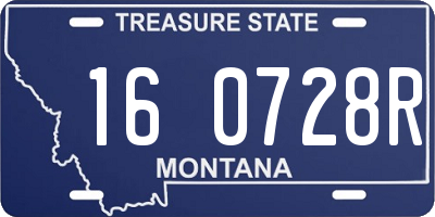 MT license plate 160728R