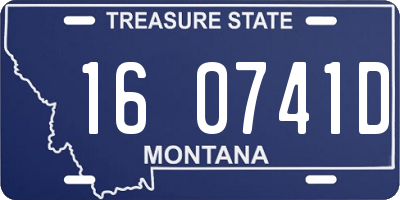 MT license plate 160741D
