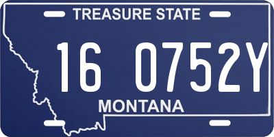 MT license plate 160752Y