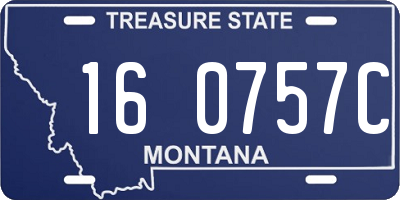 MT license plate 160757C