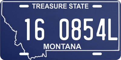 MT license plate 160854L