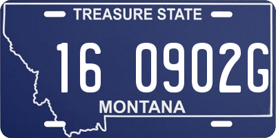 MT license plate 160902G