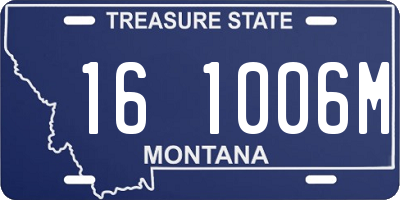 MT license plate 161006M