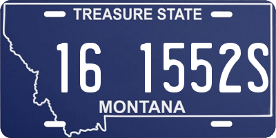 MT license plate 161552S