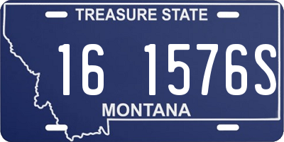 MT license plate 161576S