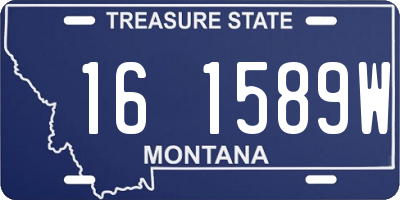 MT license plate 161589W