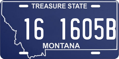 MT license plate 161605B