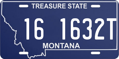 MT license plate 161632T