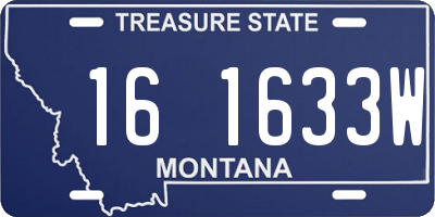 MT license plate 161633W