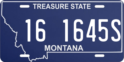 MT license plate 161645S
