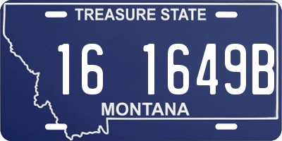 MT license plate 161649B