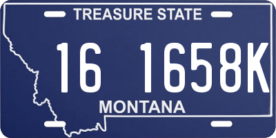 MT license plate 161658K