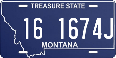 MT license plate 161674J