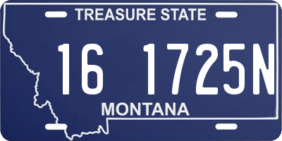 MT license plate 161725N