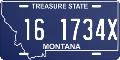 MT license plate 161734X