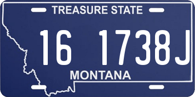 MT license plate 161738J