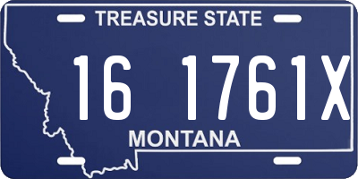 MT license plate 161761X