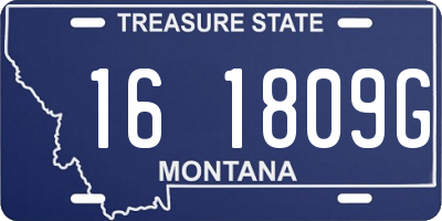 MT license plate 161809G