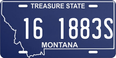 MT license plate 161883S