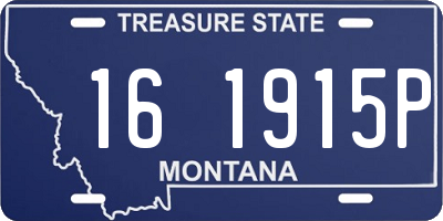 MT license plate 161915P