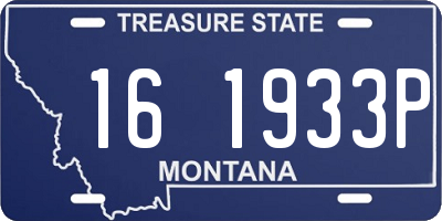 MT license plate 161933P
