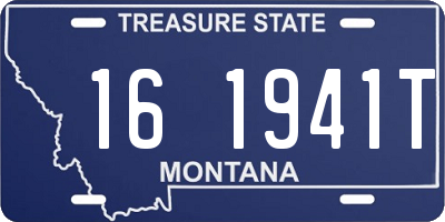 MT license plate 161941T
