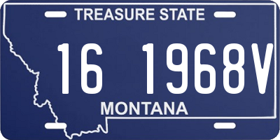 MT license plate 161968V