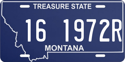 MT license plate 161972R