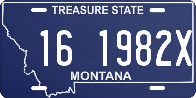 MT license plate 161982X