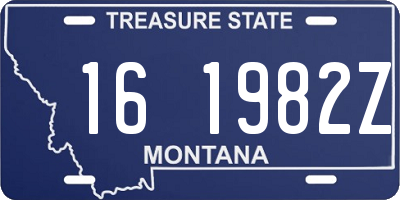 MT license plate 161982Z