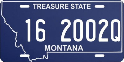 MT license plate 162002Q