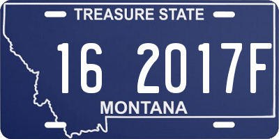 MT license plate 162017F