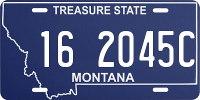 MT license plate 162045C