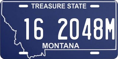 MT license plate 162048M