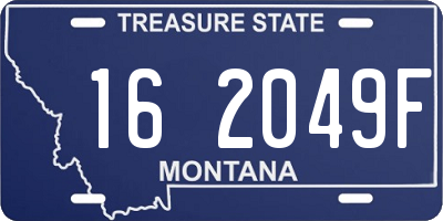 MT license plate 162049F