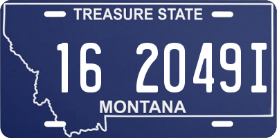 MT license plate 162049I