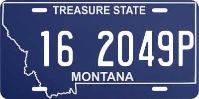 MT license plate 162049P