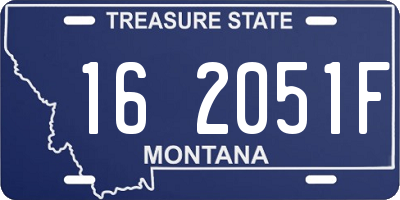 MT license plate 162051F