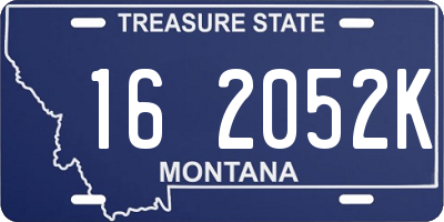 MT license plate 162052K