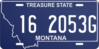 MT license plate 162053G