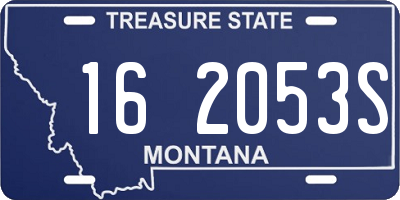 MT license plate 162053S