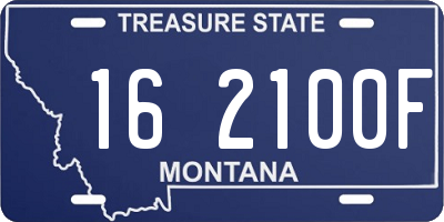 MT license plate 162100F