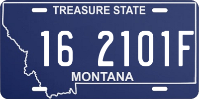 MT license plate 162101F