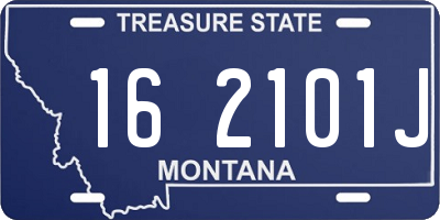 MT license plate 162101J