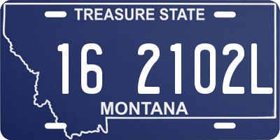 MT license plate 162102L