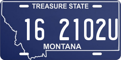 MT license plate 162102U