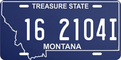 MT license plate 162104I
