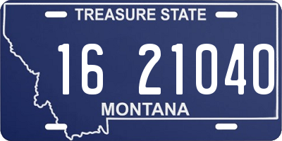 MT license plate 162104O